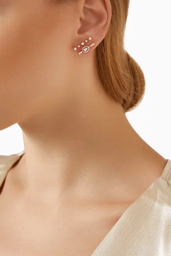 Mini Happy Diamond Earrings in 18kt Rose Gold