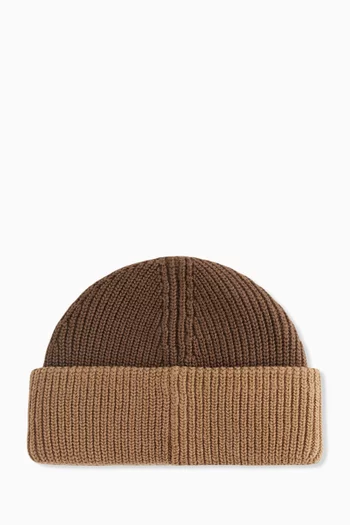 Baby Two-tone Beanie Hat in Cotton-knit