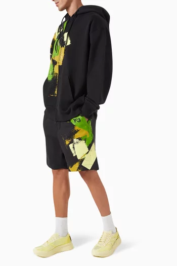 Y-3 Placed Graphic Shorts in Terry Loopback
