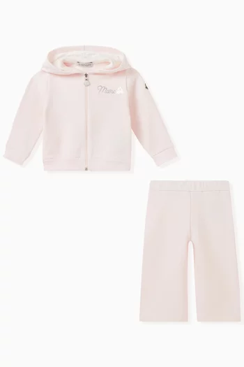 Logo Hoodie & Pants Set in Stretch-cotton