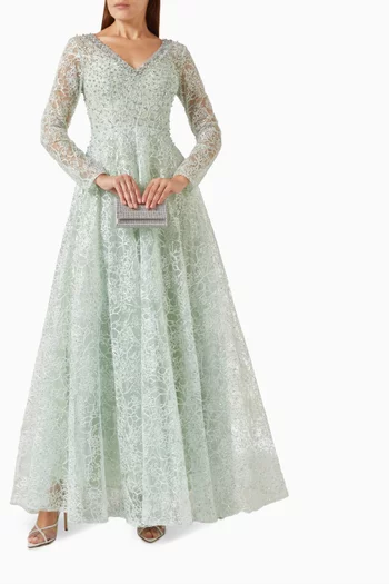 Crystal-embellished Gown
