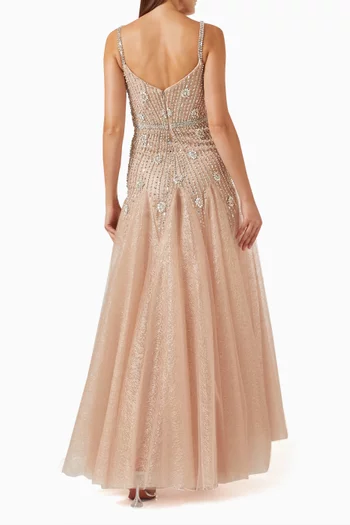 Embellished Bustier Gown