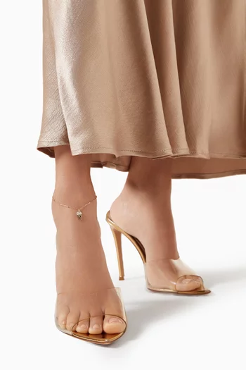 Mini Jellyfish Diamond Charm Anklet in 18kt Gold