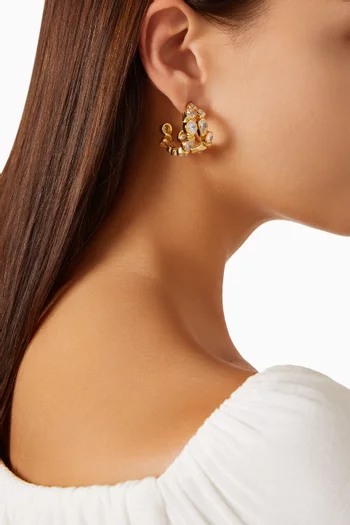 Double Hoop Earrings in 14kt Yellow Gold