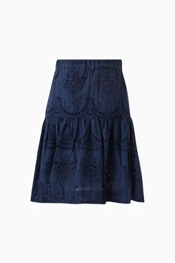 Bianna Broderie Anglaise Skirt in Cotton