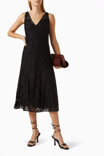 Tracy Flared Midi Dress in Lace