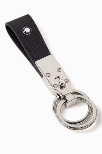 Sartorial Loop Key Fob in Saffiano Leather
