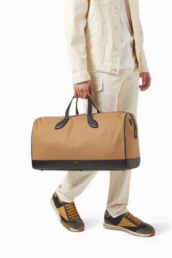 36 Hours Weekender Duffle Bag in Twill & Leather