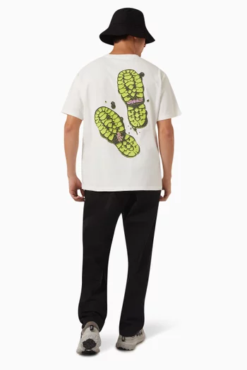 Footprints T-shirt in Organic Cotton-jersey