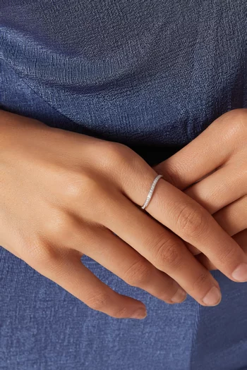 Infinity Diamond Ring in 18k White Gold