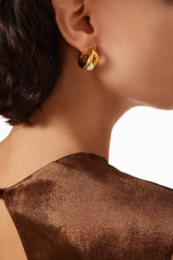 Lucia Hoop Earrings in 18kt Gold-plated Stainless Steel