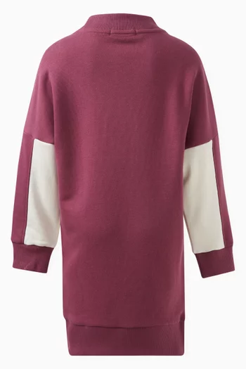 Colour-Block Sweatshirt Dress in Organic Cotton Blend