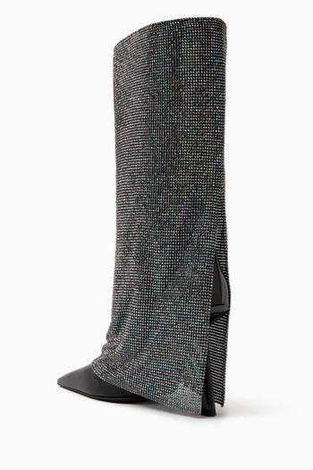 Virginia 105 Rhinestone-embellished Boots in Calfskin