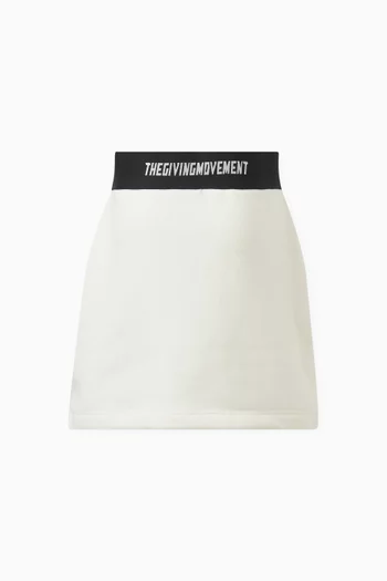 Logo Tape Skirt in Organic Cotton