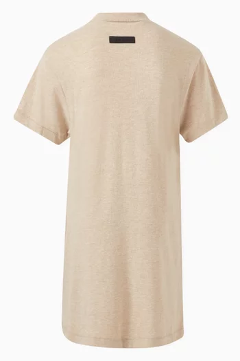 3/4 Sleeve Mini T-shirt Dress in Cotton-jersey