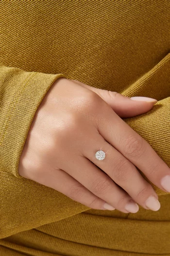 Floating Diamond Ring in 18kt White Gold