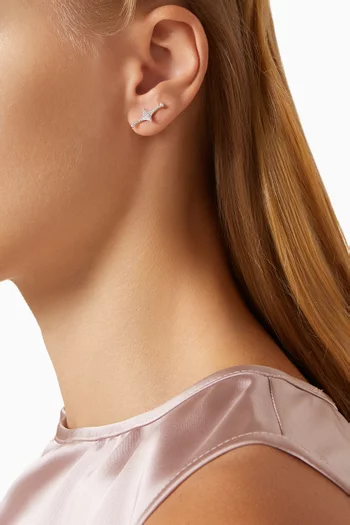 Nova Diamond Stud Earrings in 18kt White Gold