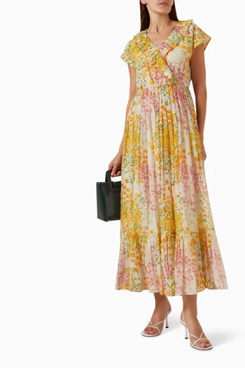 Larissa Floral-print Maxi Dress in Cotton-silk