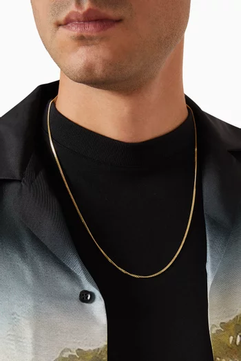 Mini Annex Chain Necklace in Gold Vermeil, 2mm