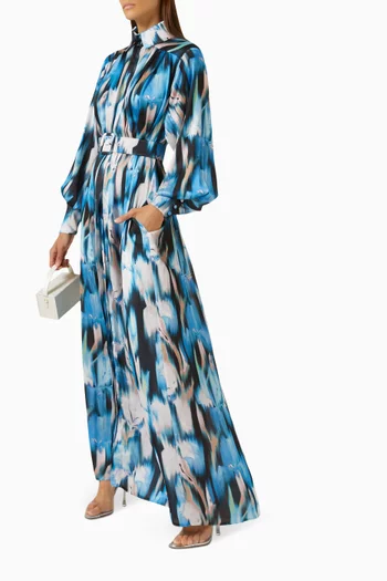 Eley Printed Belted Maxi Dress