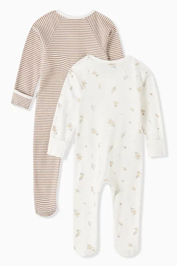 Printed Sleepsuit in Organic Cotton-jersey, Set of 2