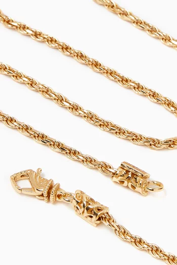 Essential Rope Chain Necklace in 24kt Gold-plated Sterling Silver