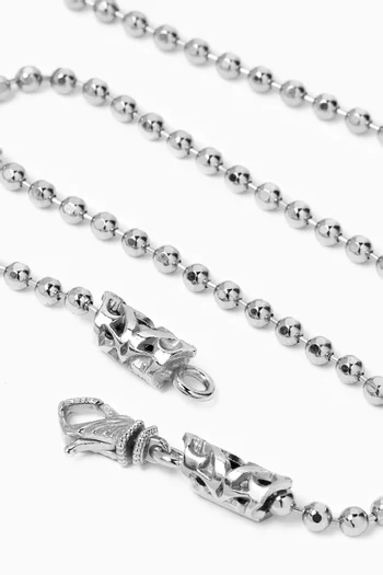 Essential Beaded Chain Necklace in Sterling Silver