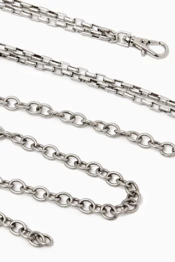 The Harrison Double Wrap Bracelet in Silver-tone Brass