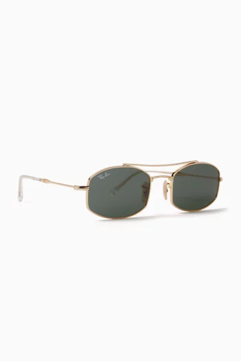 Oval Sunglasses in Metal