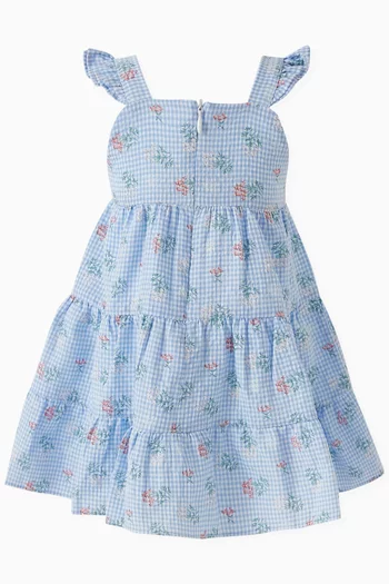 Gingham Dress in Cotton-blend