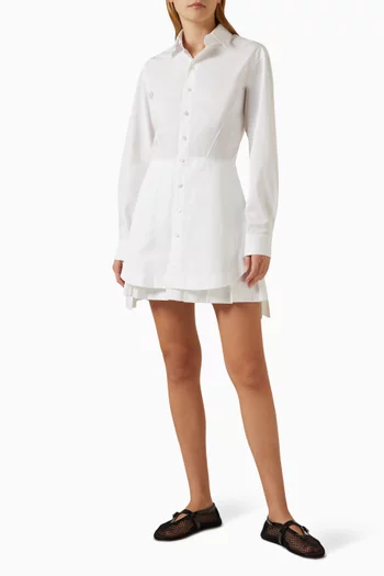 Shirt Mini Dress in Cotton-poplin