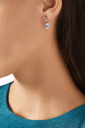 Diamond Girl Baby Drop Earrings in Silver-plated Brass, Set of 4