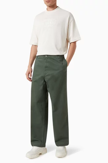 Wide Fit Trousers in Cotton