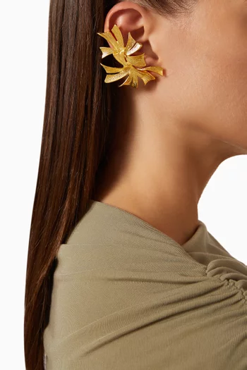 Gaia Lava Ear Cuffs in 24kt Gold-plated Brass