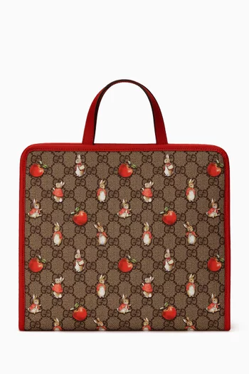 Peter Rabbit x Gucci Tote Bag in GG Supreme Canvas