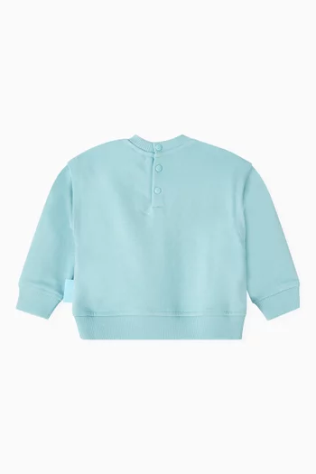 x The Smurfs Logo Sweatshirt in Organic-cotton