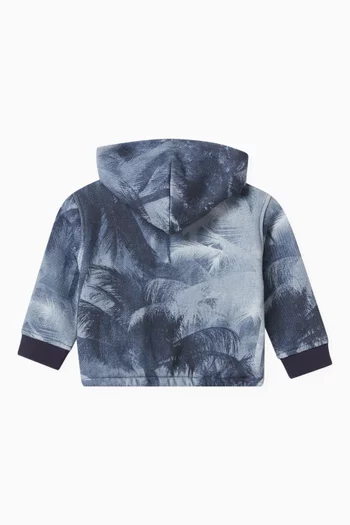Palm Tree Hoodie in Jersey