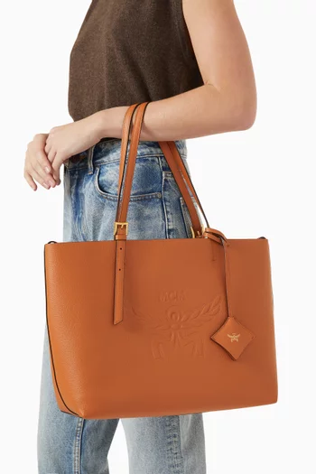 Medium Himmel Shopper Tote Bag in Leather