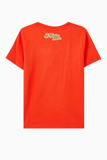 Tiger Logo T-shirt in Cotton