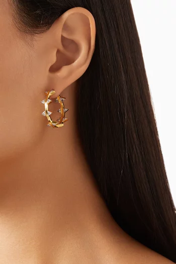 Unlocked Hoop Earrings in 24kt Gold-plated Sterling Silver