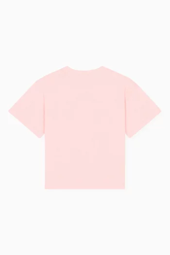 Elephant Logo Print T-shirt in Organic Cotton Jersey