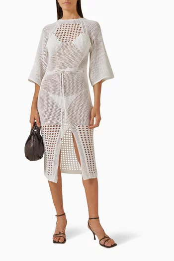 Brooke Midi Dress in Cotton-knit
