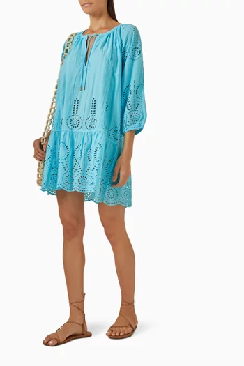 Ashley Embroidered Kaftan in Cotton