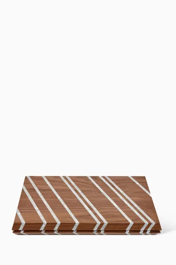 لعبة طاولة الزهر بخطوط خشب جوز أمريكي