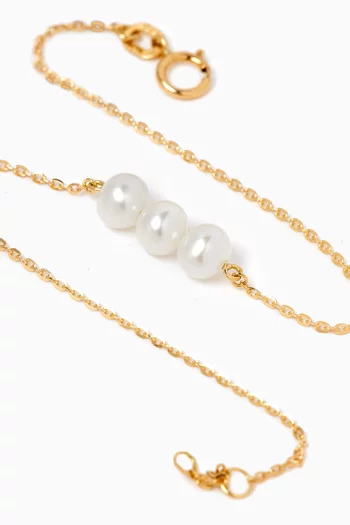 Kiku Jolie Pearl Bar Bracelet in 18kt Gold