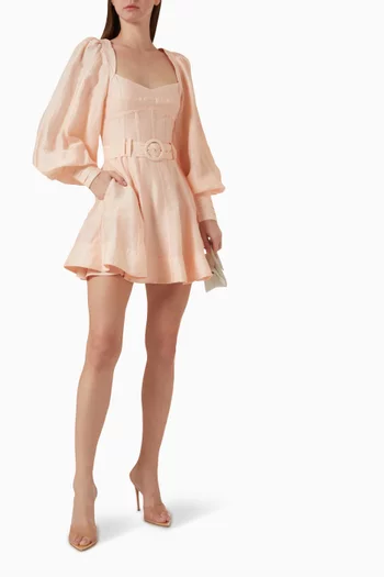 Sienna Mini Dress in Linen-blend