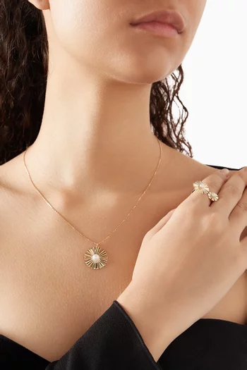 Farfasha Happy Sunkiss Pearl & Diamond Necklace in 18kt Gold