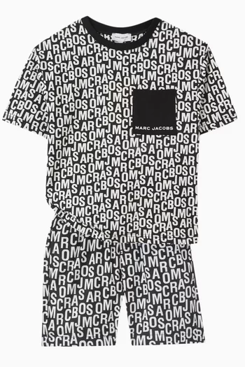 All-over Logo-print T-shirt in Cotton-jersey