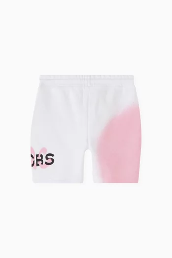 Logo-print Shorts in Organic Cotton-blend