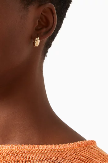 Kola Chunky Textured Hoops in 18kt Gold-plating